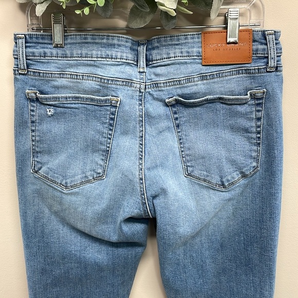 Lucky Brand Low Rise Skinny Stella Ankle Frayed Hem Distressed Denim Jeans 12/31 - Picture 5 of 16